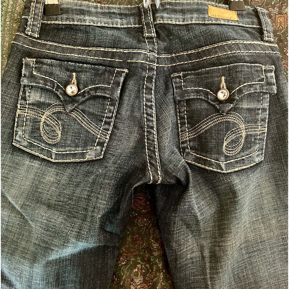 See Thru Soul Crystal hardware, tan stitching, size 26